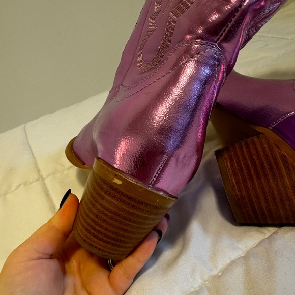 Metallic Purple Western Boots - Picture 6 of 10